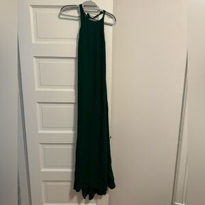 Green Reformation halter maxi dress
